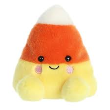 a candy corn stuffed animal thing.