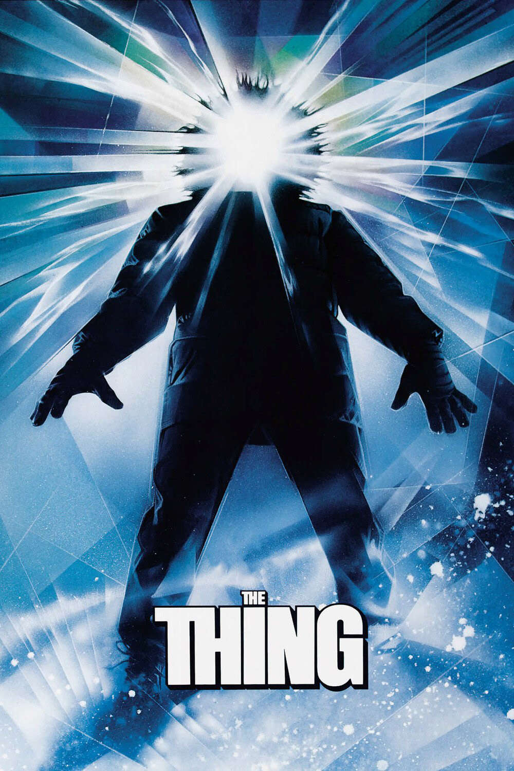 a movie poster for the 1982 film The Thing, directed by John Carpenter.